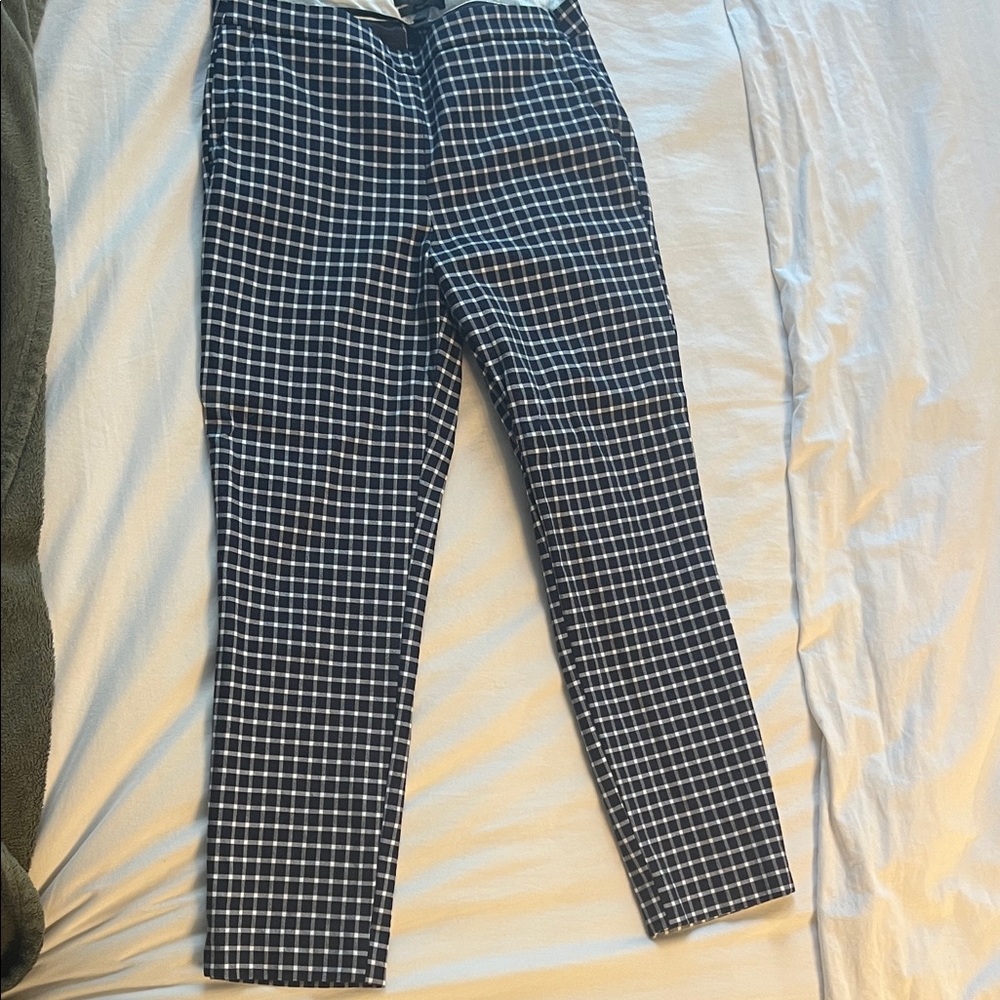 J. Crew Martie Pants in Navy Check